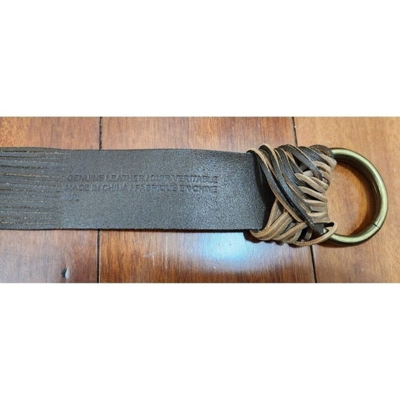 Women's leather belt Brown Size M/L - Picture 7 of 12